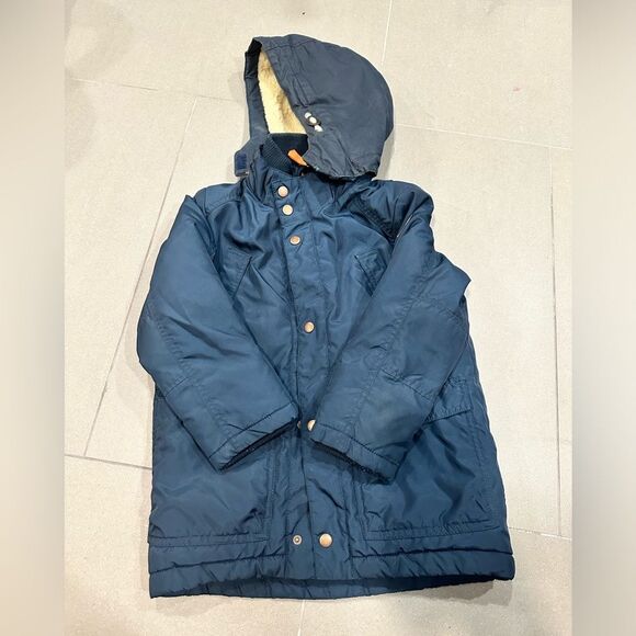 H&M blue parka jacket size 6-7 y - Picture 1 of 4